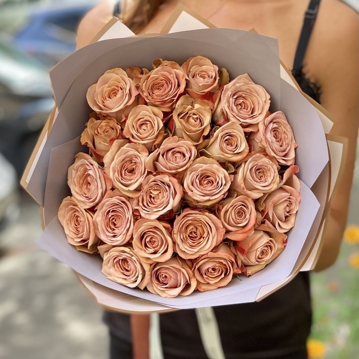 Букет роз Капучино