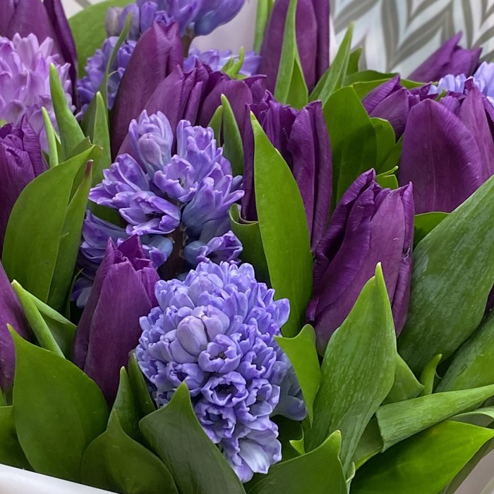 Букет тюльпанов с гиацинтами