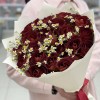 Шоколадные розы с танацетумом