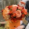 Цветы в коробке Лисичка