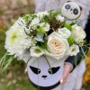 Цветы в коробке Панда