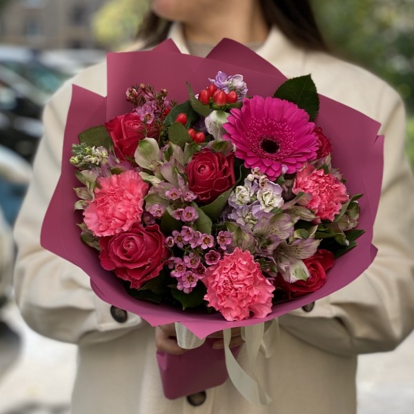 Букет Малиновый привет