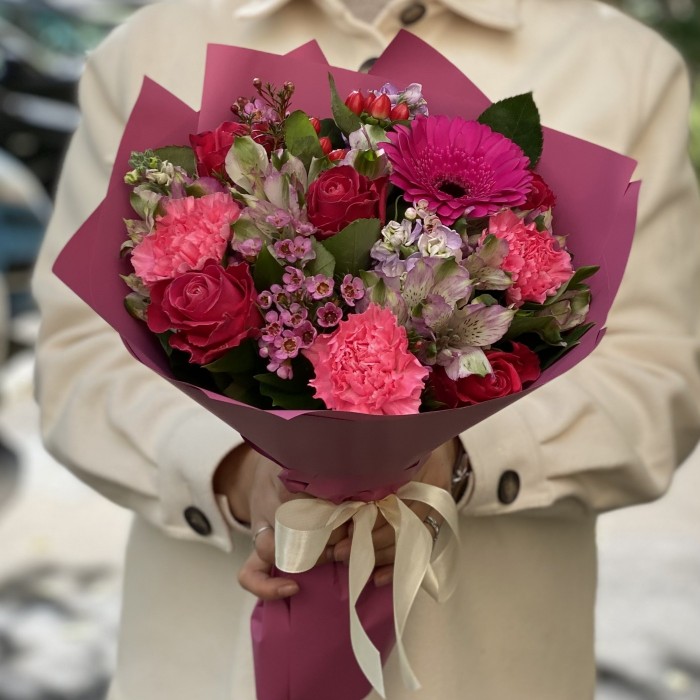 Букет Малиновый привет