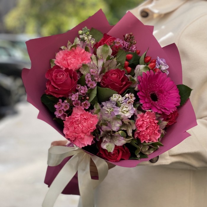Букет Малиновый привет