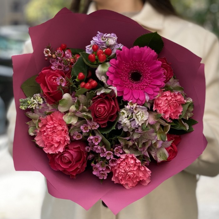 Букет Малиновый привет