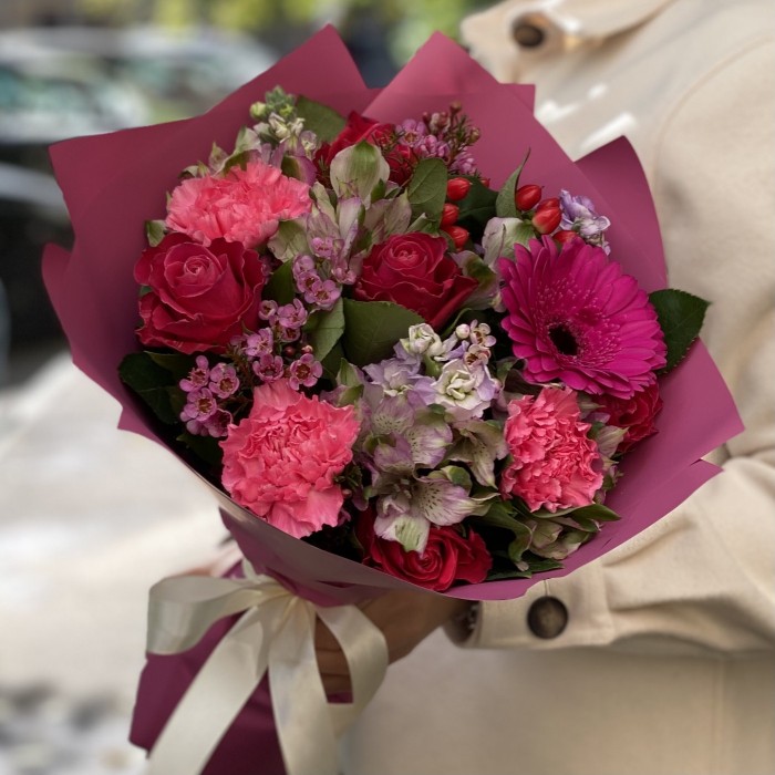 Букет Малиновый привет