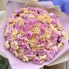 101 персиковая и розовая гвоздика
