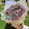 15 гвоздик Пинк блэк Молли с эвкалиптом