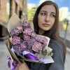 25 гвоздик Пинк Блэк Молли с ваксфлауэром