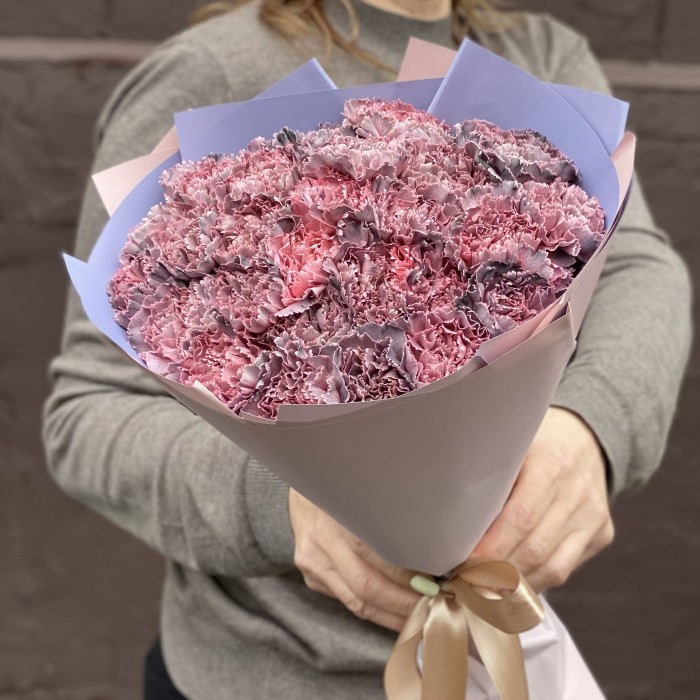 Букет 25 гвоздик Пинк блэк Молли