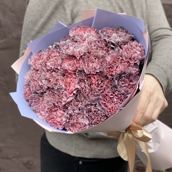 Букет 25 гвоздик Пинк блэк Молли