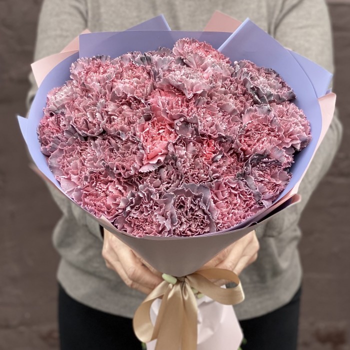 Букет 25 гвоздик Пинк блэк Молли