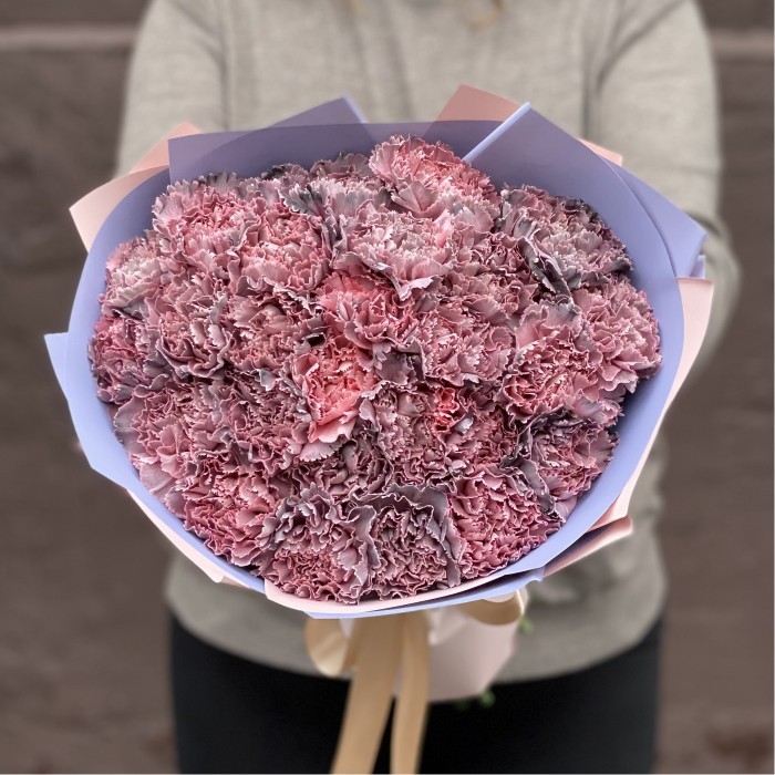 Букет 25 гвоздик Пинк блэк Молли