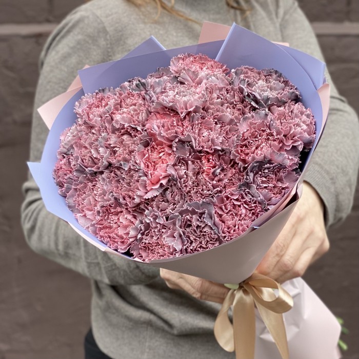 Букет 25 гвоздик Пинк блэк Молли