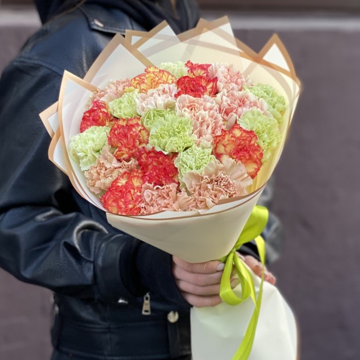 Букет 25 гвоздик микс