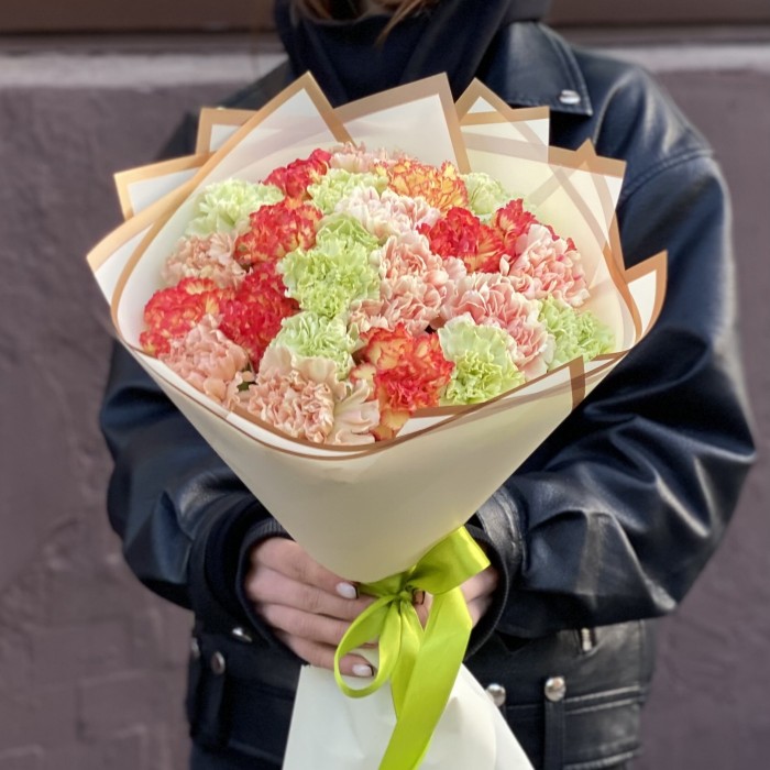 Букет 25 гвоздик микс