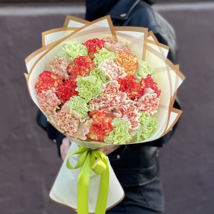 Букет 25 гвоздик микс