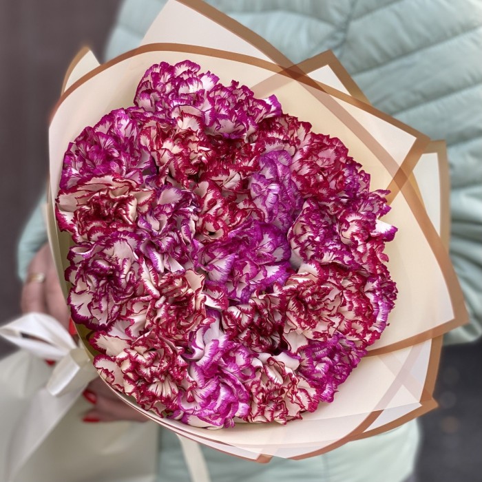 Букет яркий микс гвоздик