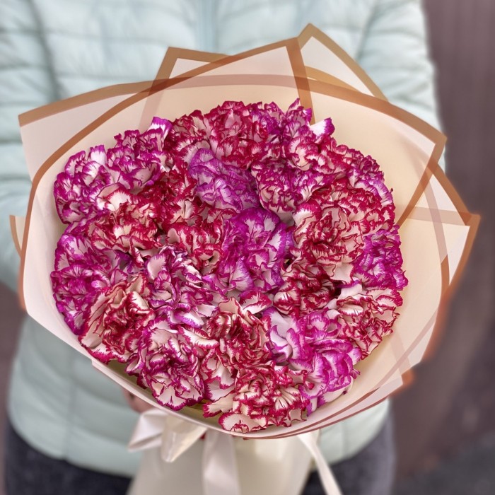 Букет яркий микс гвоздик