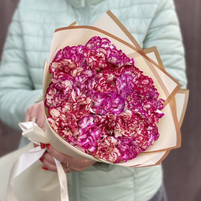 Букет яркий микс гвоздик