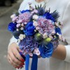 Букет невесты с синими розами