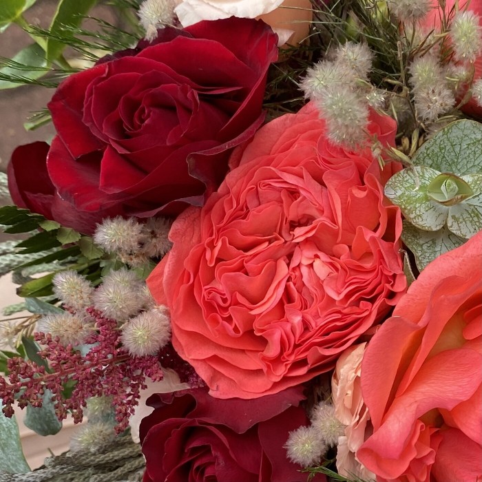 Букет невесты Бохо яркий