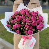 25 ярко-розовых кустовых пионовидных роз Пинк Пиано
