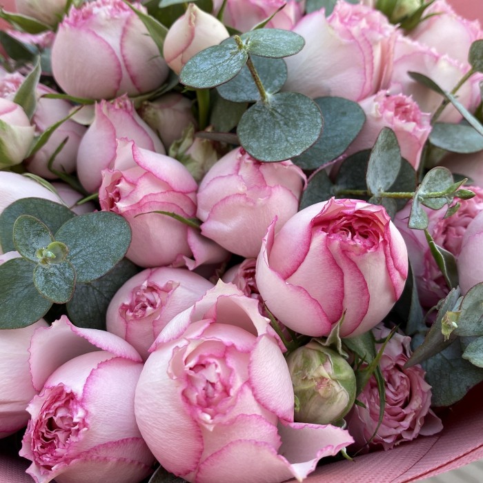 Букет пионовидных роз Пинк Блоссом