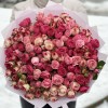 Нежно-розовый микс из кустовых пионовидных роз