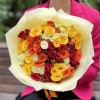 25 кустовых роз Яркий микс