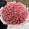 101 розовая пионовидная роза Белиз