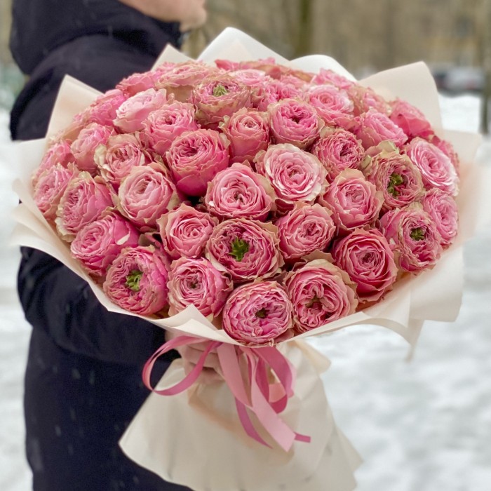 51 пионовидная роза Белиз