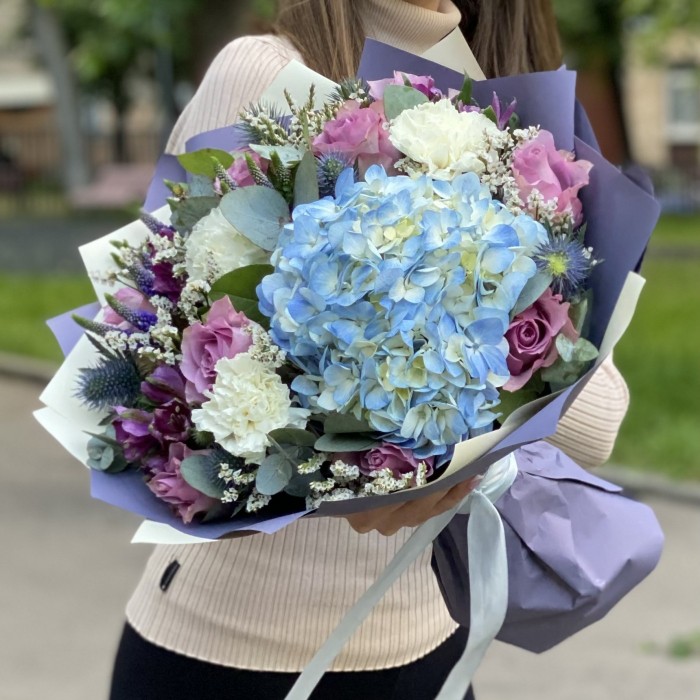 Букет Фрейя с гортензией