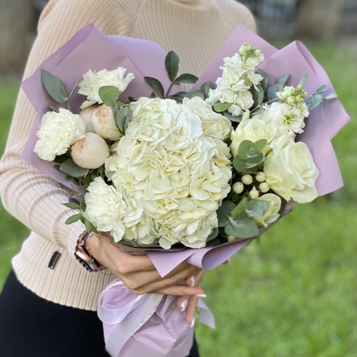 Букет Нежные сны с гортензией