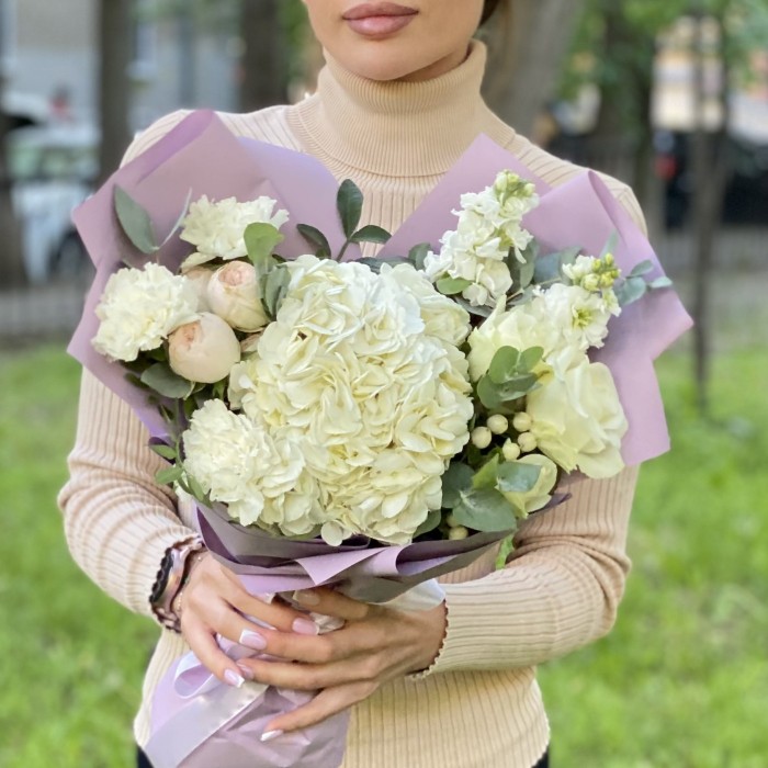 Букет Нежные сны с гортензией