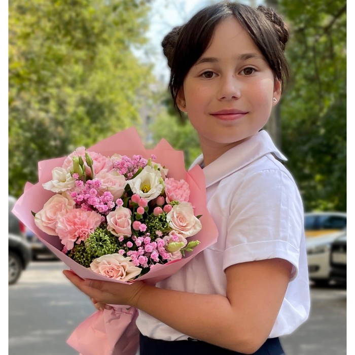 Розовый букет Карамелька