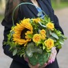 Композиция Лучик солнца с подсолнухом