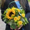 Композиция Лучик солнца с подсолнухом
