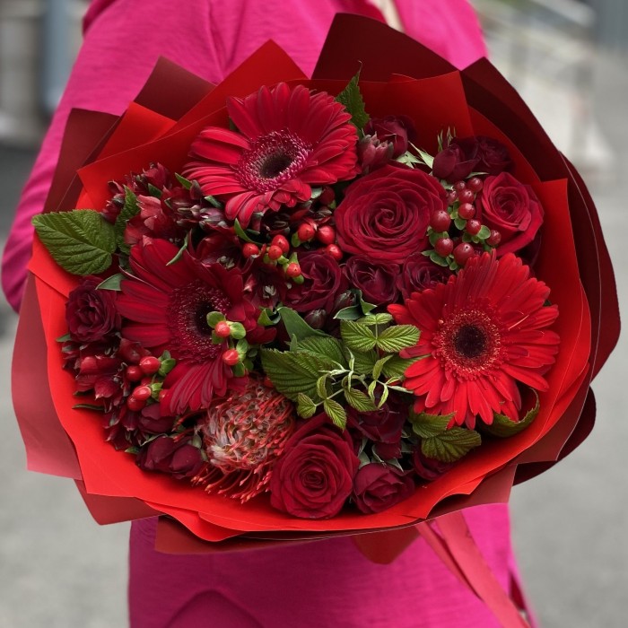 Букет с герберами Пленительный взгляд