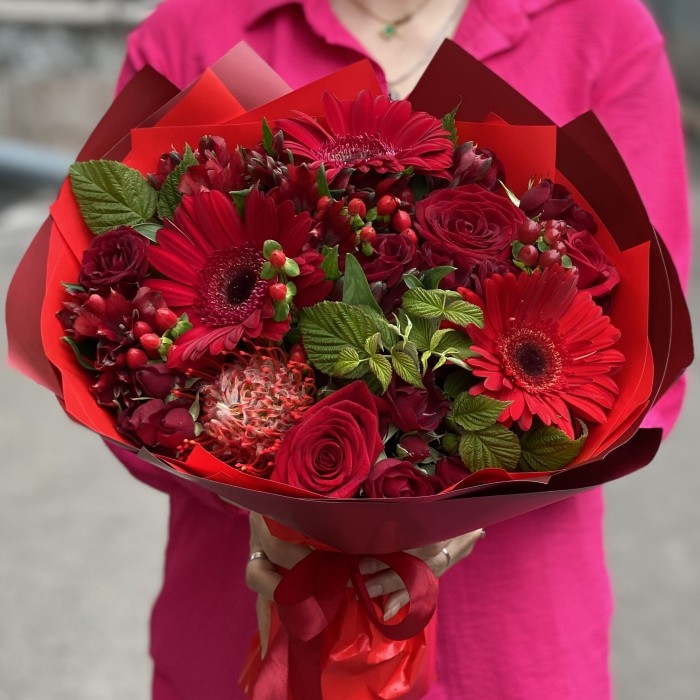 Букет с герберами Пленительный взгляд