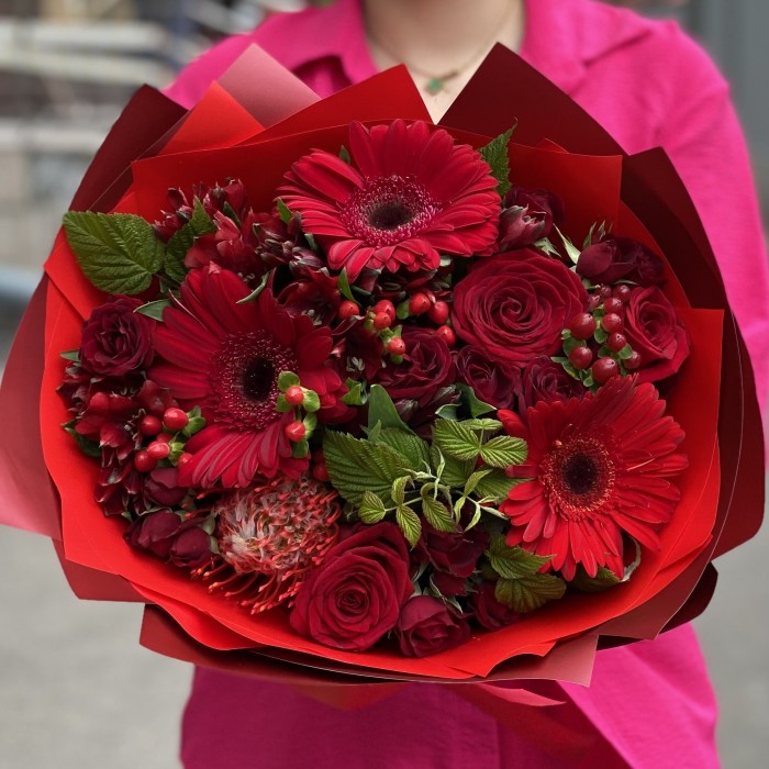 Букет с герберами Пленительный взгляд