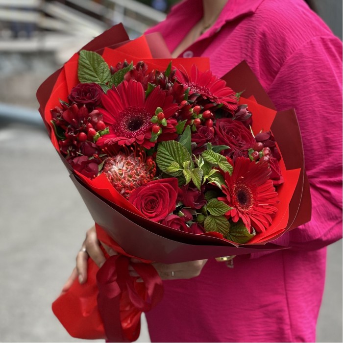 Букет с герберами Пленительный взгляд