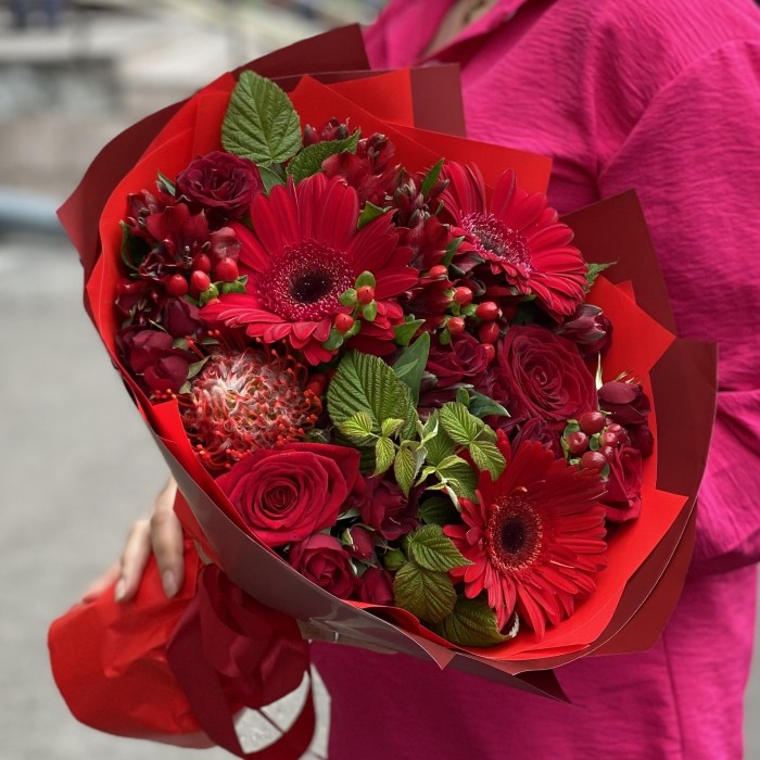 Букет с герберами Пленительный взгляд