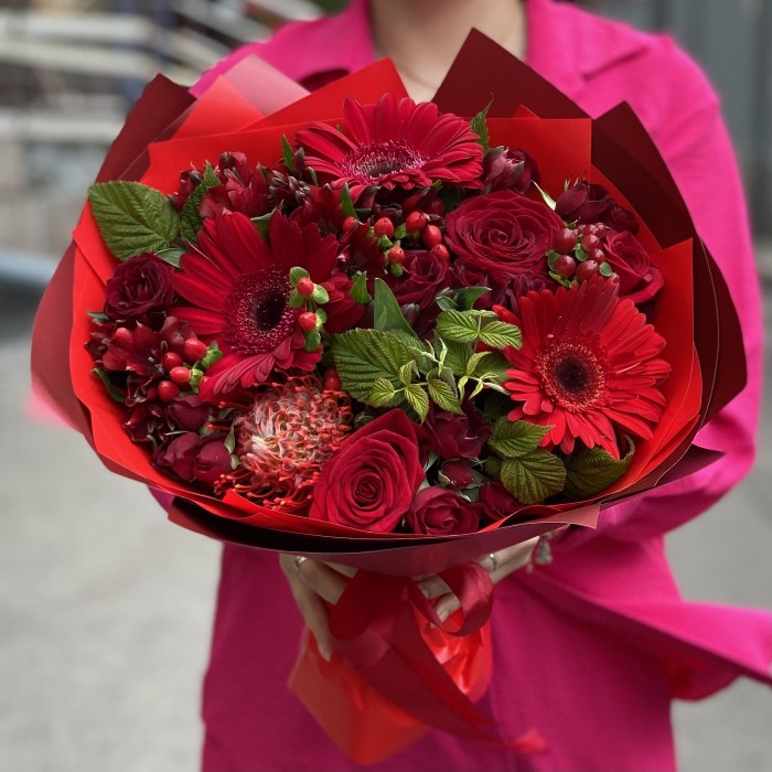 Букет с герберами Пленительный взгляд