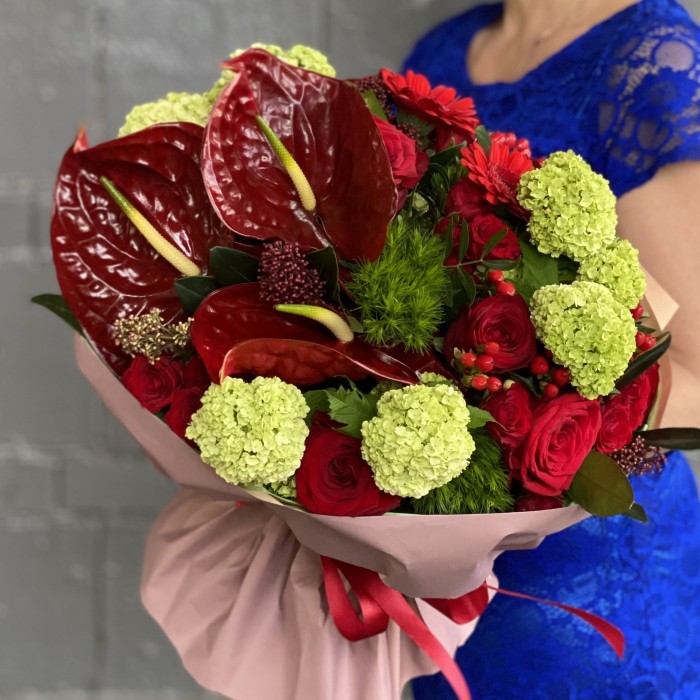 Букет Эйфория с антуриумом