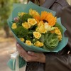 Букет Лучик счастья с подсолнухом