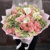 Букет Ассоль с каллами и кустовыми розами