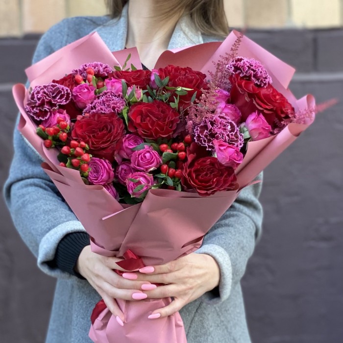 Букет Баллада о любви с пионовидными розами