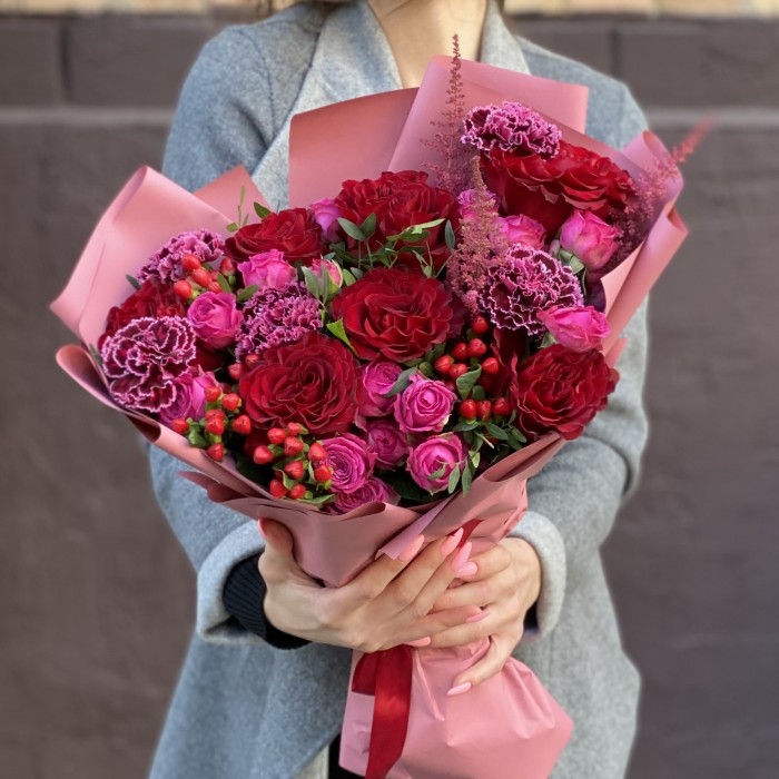 Букет Баллада о любви с пионовидными розами