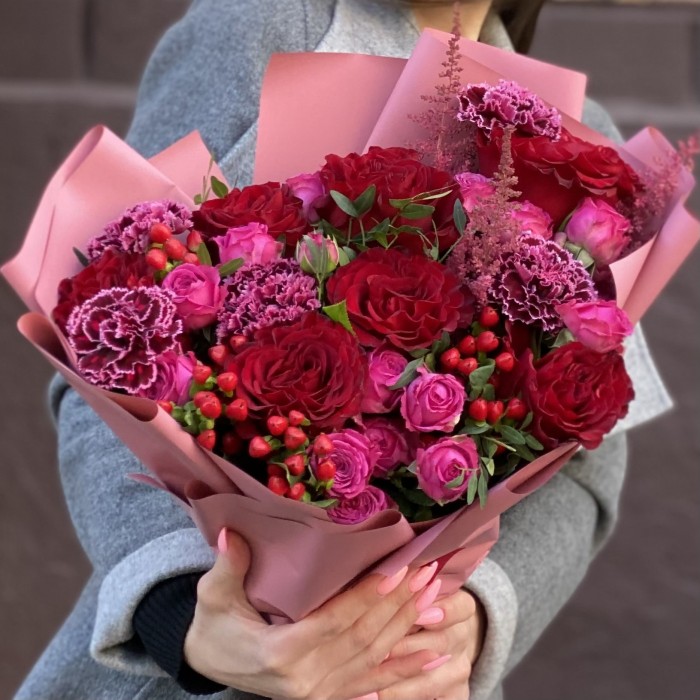 Букет Баллада о любви с пионовидными розами